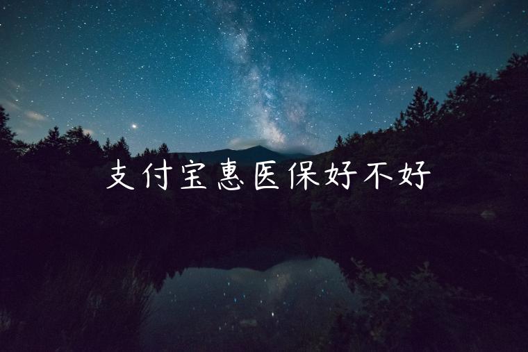 支付寶惠醫(yī)保好不好